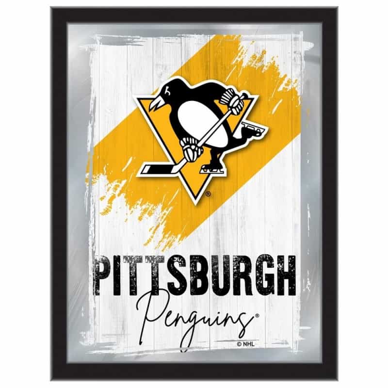 Pittsburgh Penguins 17"X22" Logo Wall Mirror By Holland Bar Stool Company