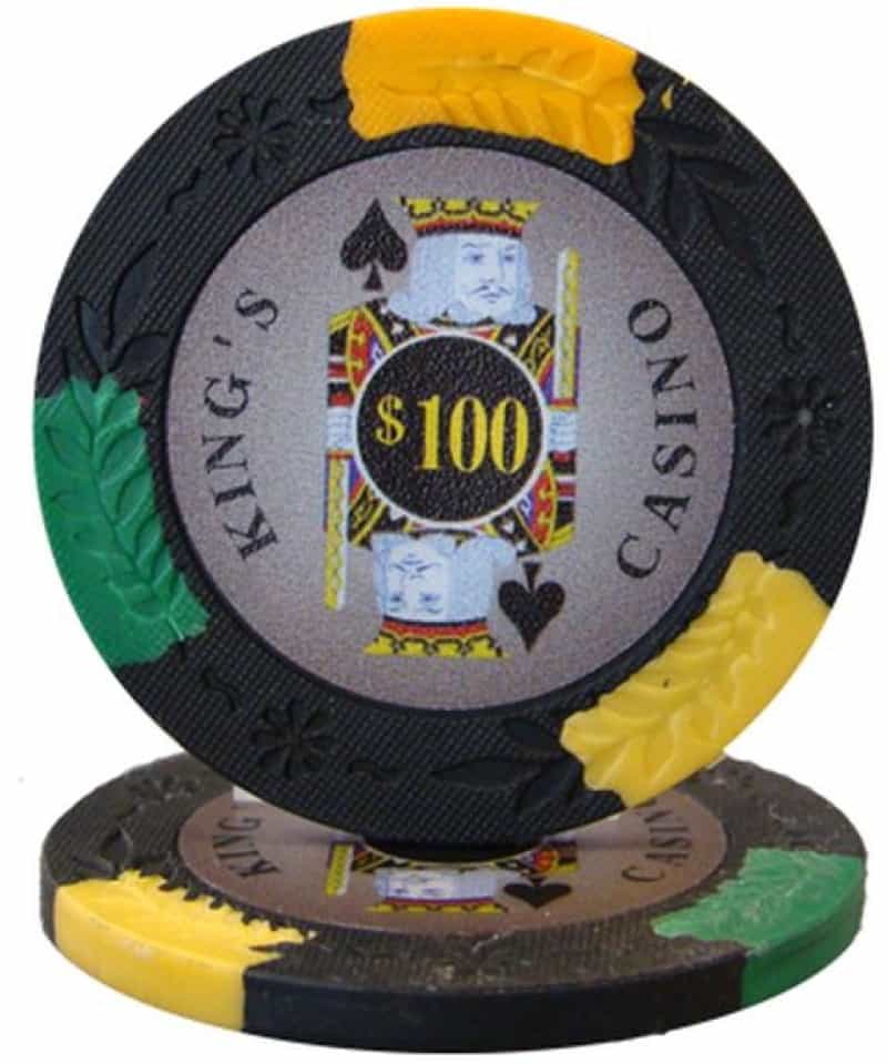 King's Casino Series 14 Gram Pro Clay - $100 Sold By The Roll 25 Pcs. Per Roll