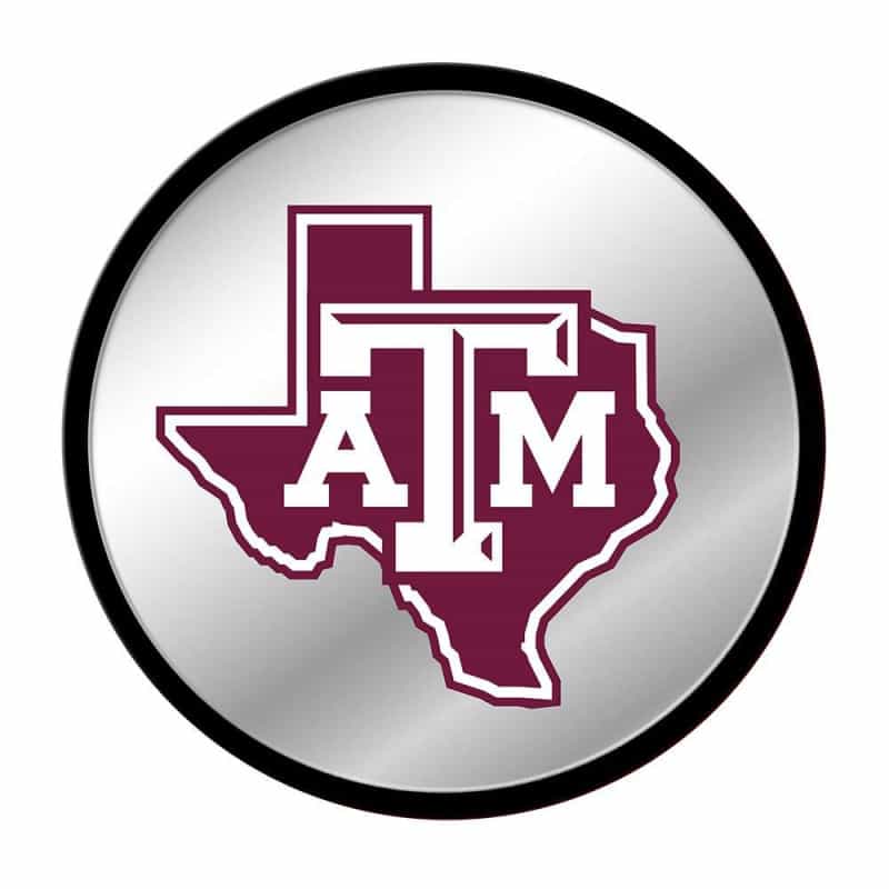 Texas A&M Aggies: Texas - Modern Disc Mirrored Wall Sign