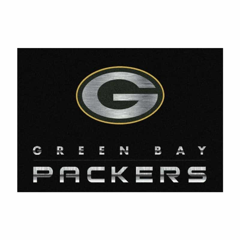 Green Bay Packers 6'X8' Chrome Rug