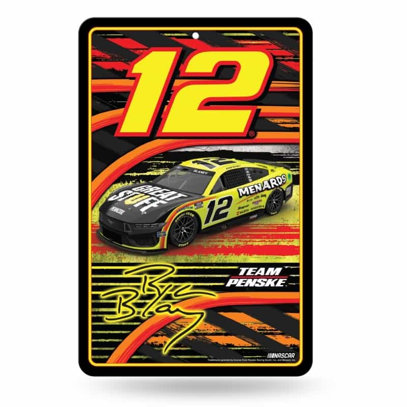 Rico Industries Nascar Racing Ryan Blaney No. 12 2024 11" X 17" Home Decor Sign