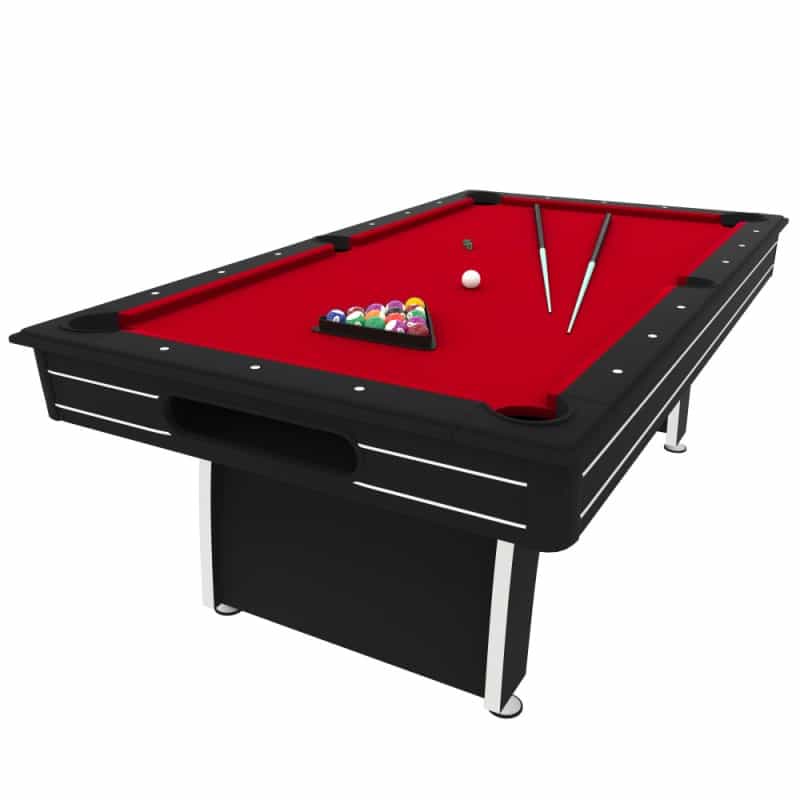 Fat Cat Tucson 7' Pool Table With Ball Return Red Playing Surface