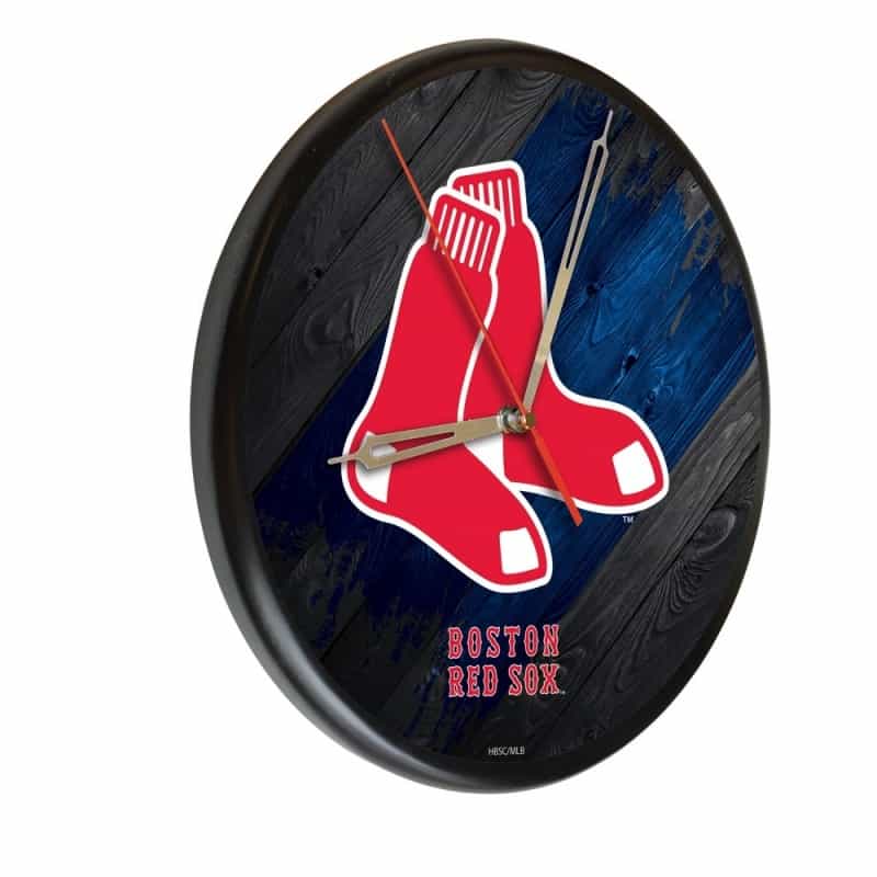 Boston Red Sox 13" Solid Wood Clock