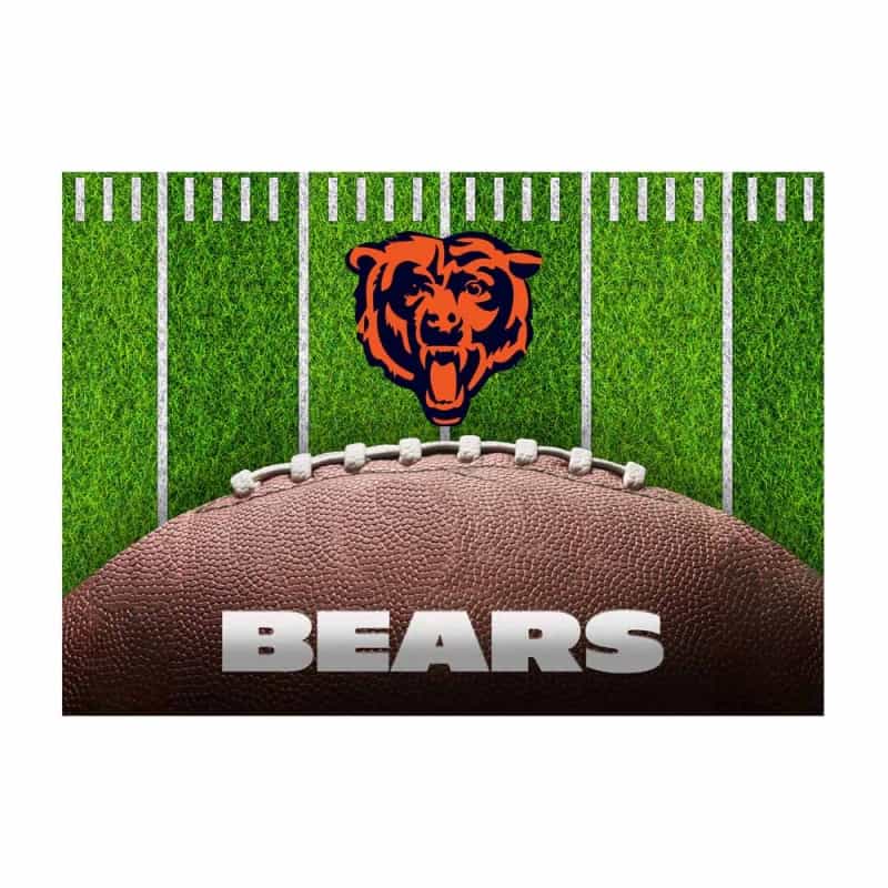 Chicago Bears 5X7 Football Field Washable Area Rug