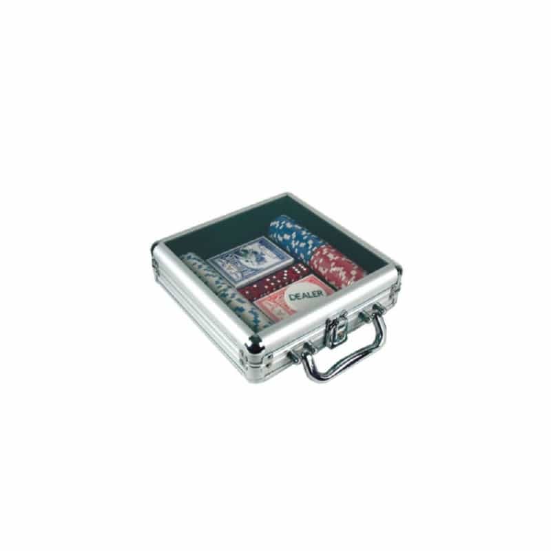 100Pc. 11.5G Poker Set In Acyrlic Lid Aluminum Case