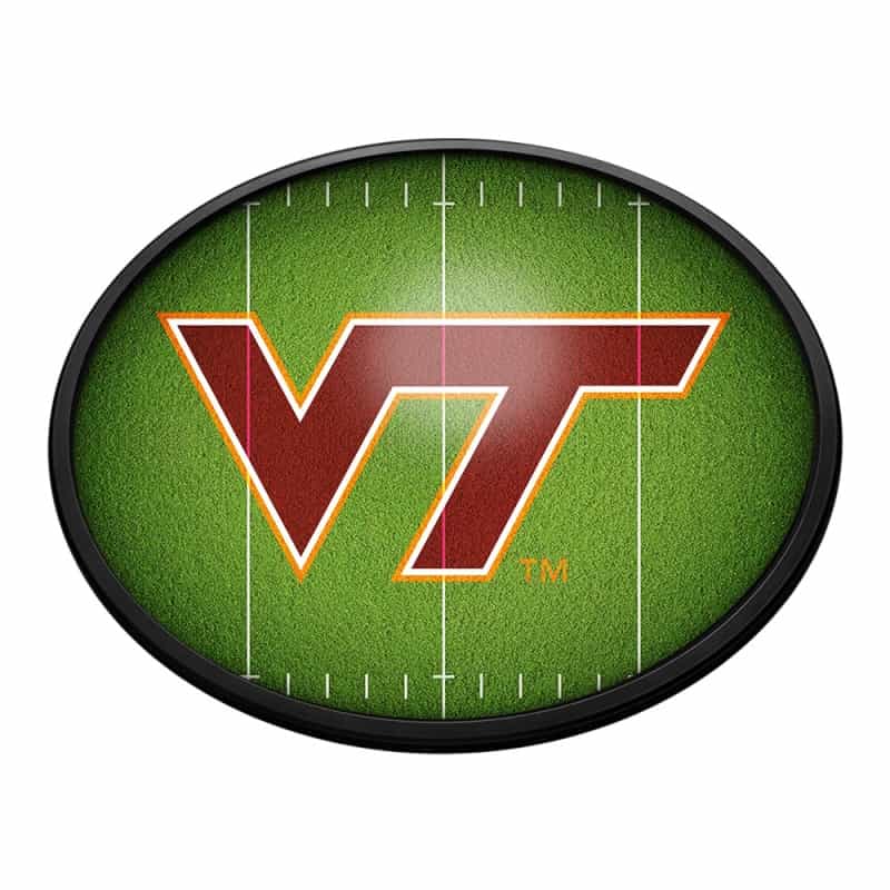 Virginia Tech Hokies: On The 50 - Oval Slimline Lighted Wall Sign