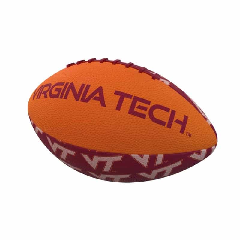 Va Tech Repeating Mini-Size Rubber Football