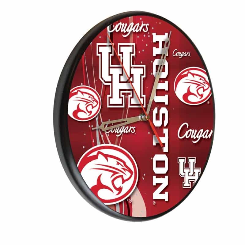 University Of Houston Digitally Printed Wood Clock By The Holland Bar Stool Co