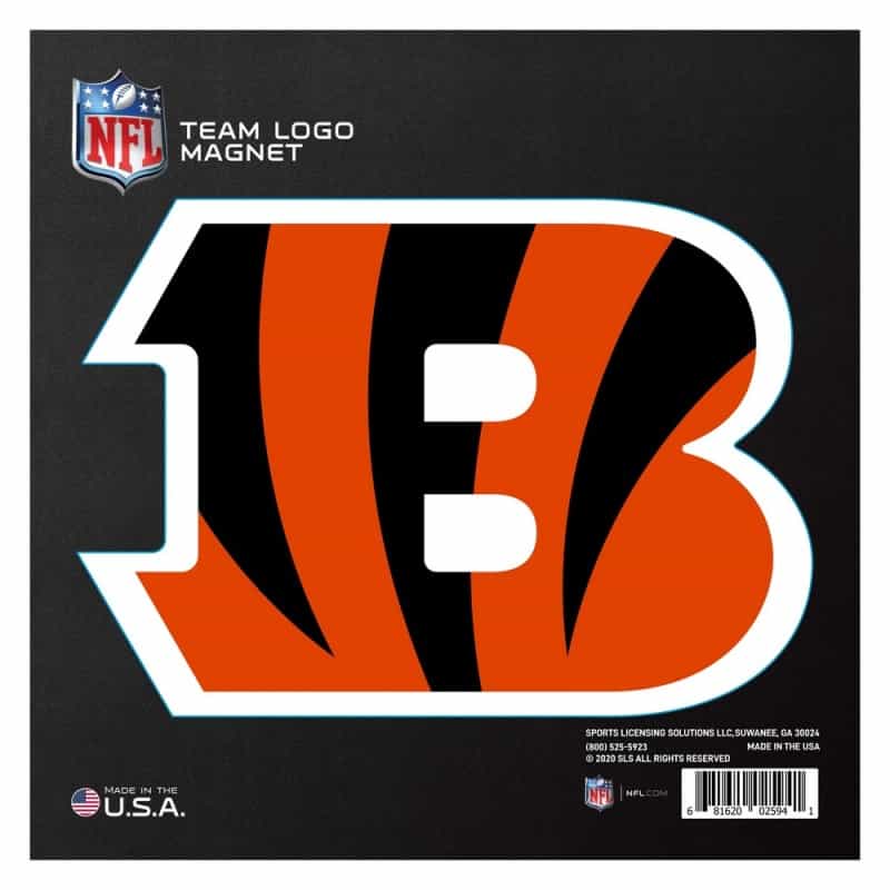 Cincinnati Bengals Large Team Logo Magnet 10" (8.7329"X8.3078")