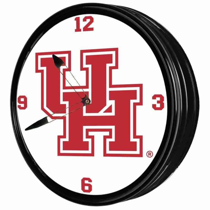 University Of Houston Cougars 19" Led Team Spirit Clock-Primary Logo