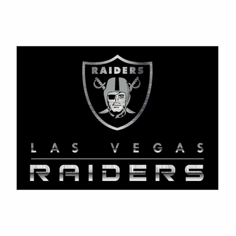 Las Vegas Raiders 4'X6' Chrome Rug