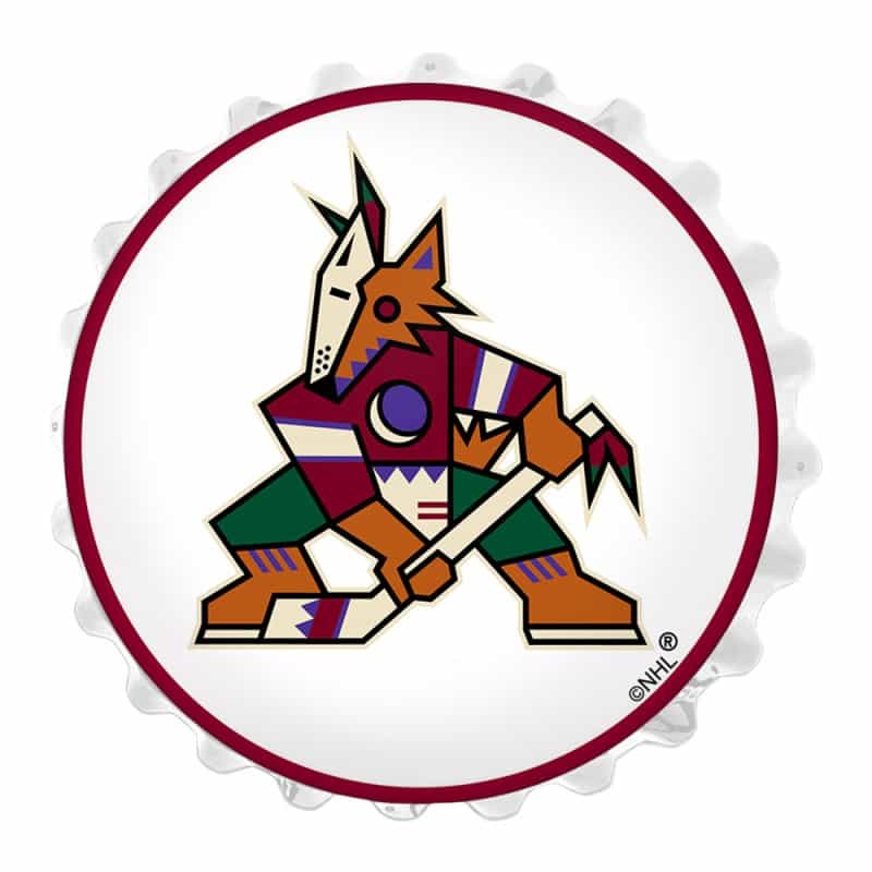 Arizona Coyotes: Bottle Cap Wall Light