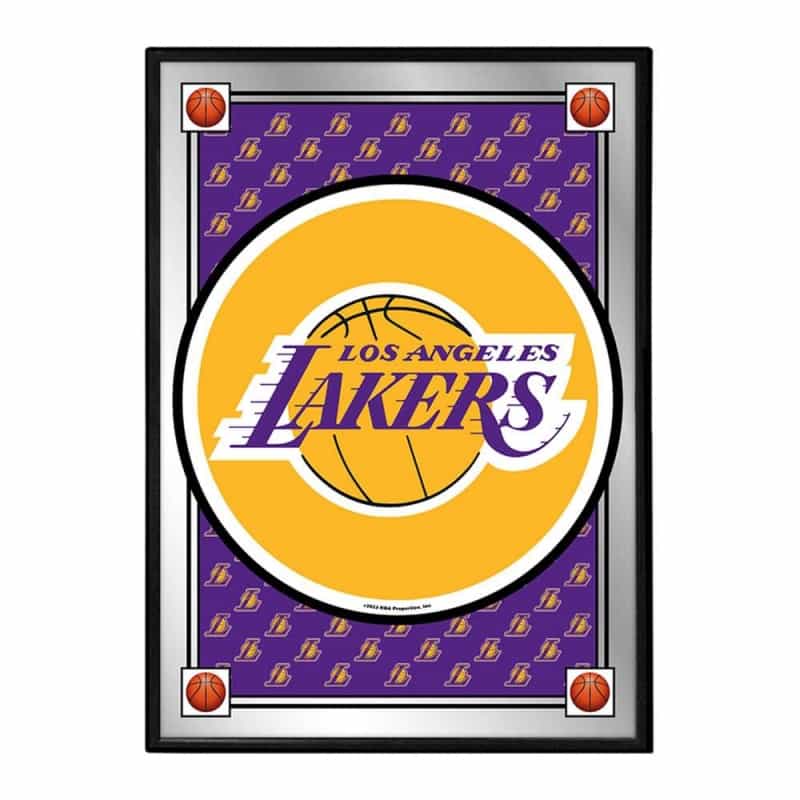 Los Angeles Lakers: Team Spirit - Framed Mirrored Wall Sign - Vertical