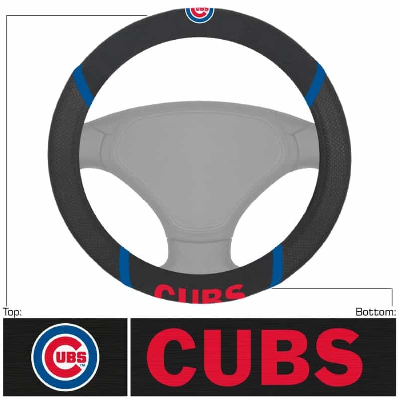 Chicago Cubs Embroidered Steering Wheel Cover
