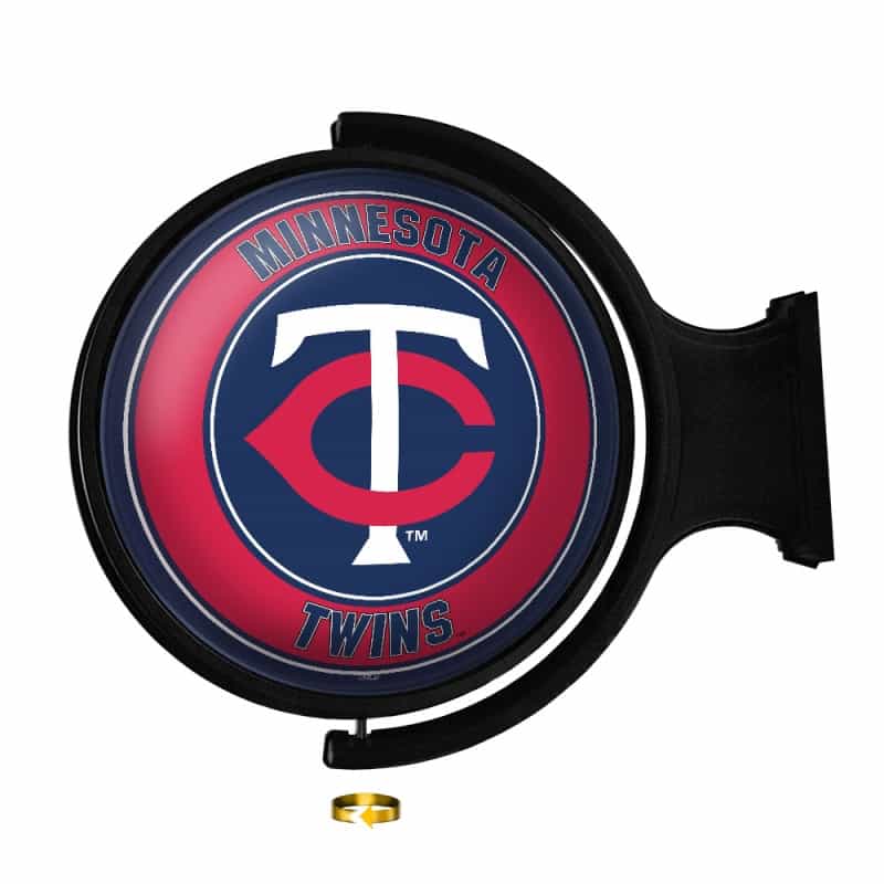 Minnesota Twins: Original Round Rotating Lighted Wall Sign