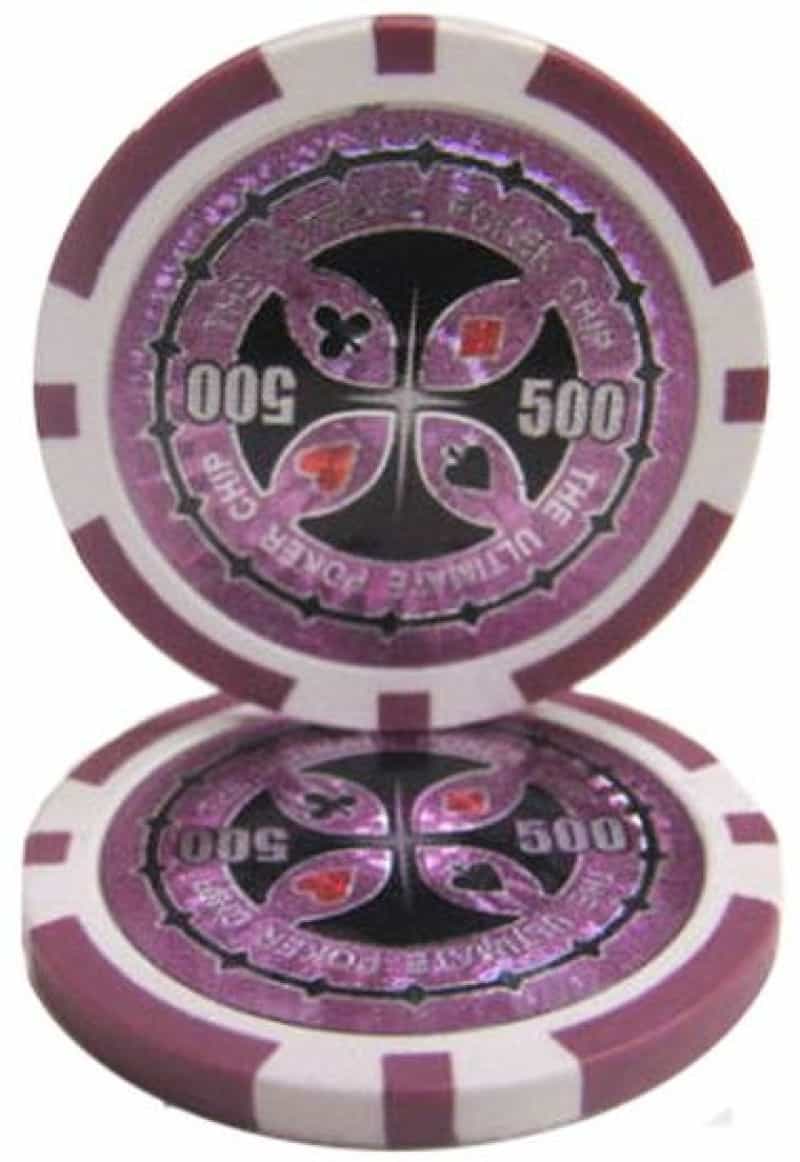 The Ultimate Poker Chip Series 14 Gram - $500 Sold By The Roll 25 Pcs. Per Roll