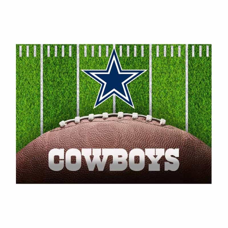 Dallas Cowboys 5X7 Football Field Washable Area Rug
