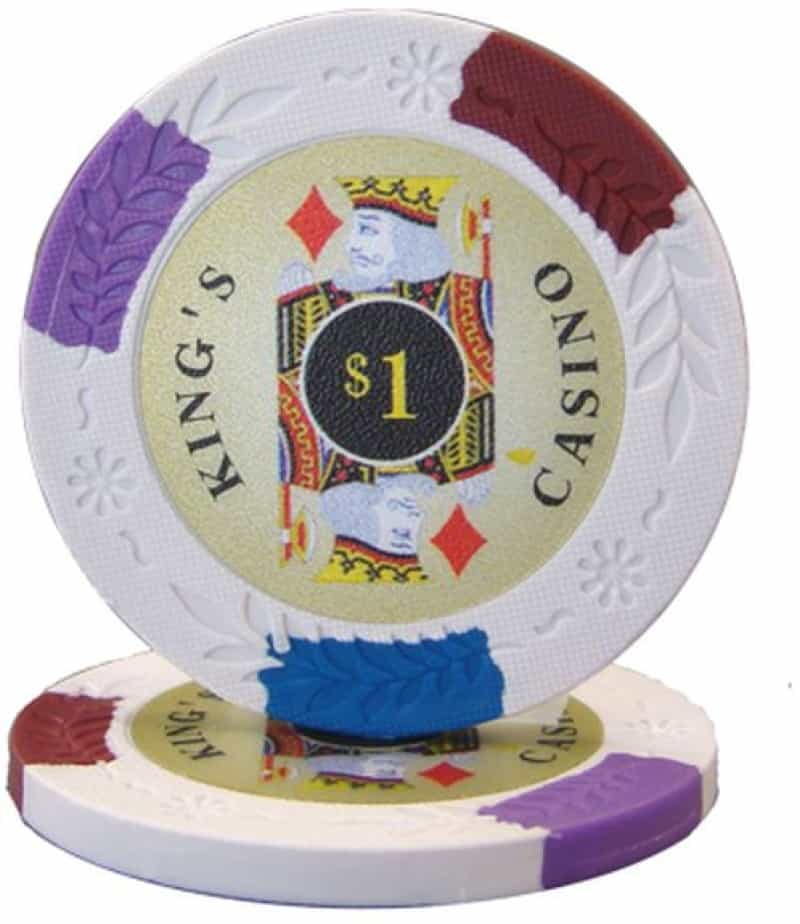 King's Casino Series 14 Gram Pro Clay - $1 Sold By The Roll 25 Pcs. Per Roll