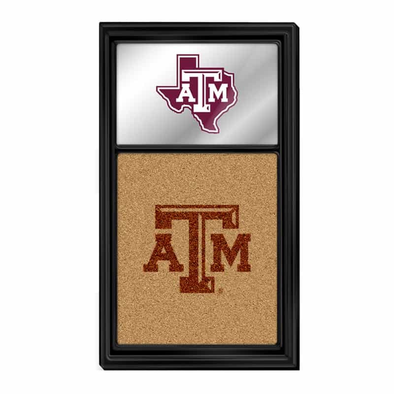 Texas A&M Aggies: Texas Dual Logo - Mirrored Cork Note Board