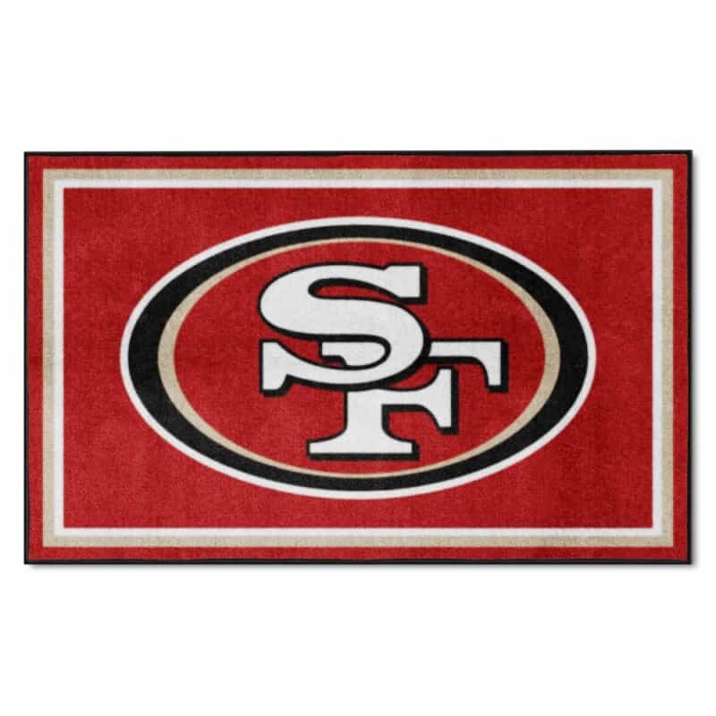 San Francisco 49Ers 4Ft. X 6Ft. Plush Area Rug - Oval Sf Primary Logo