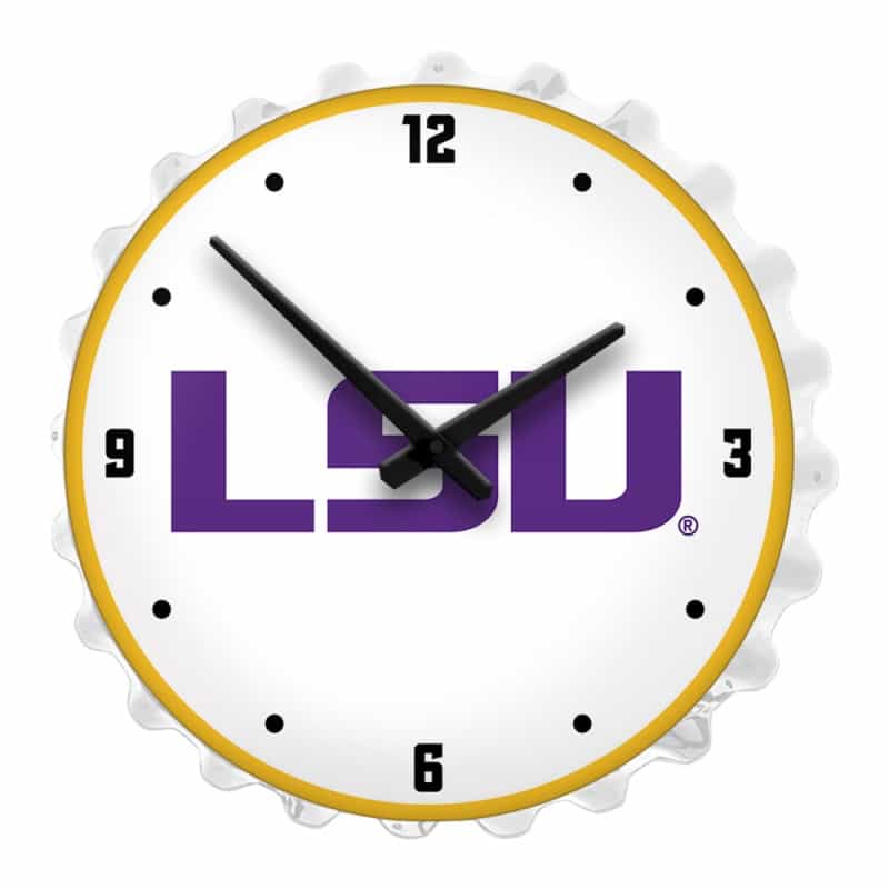 Lsu Tigers: Bottle Cap Lighted Wall Clock
