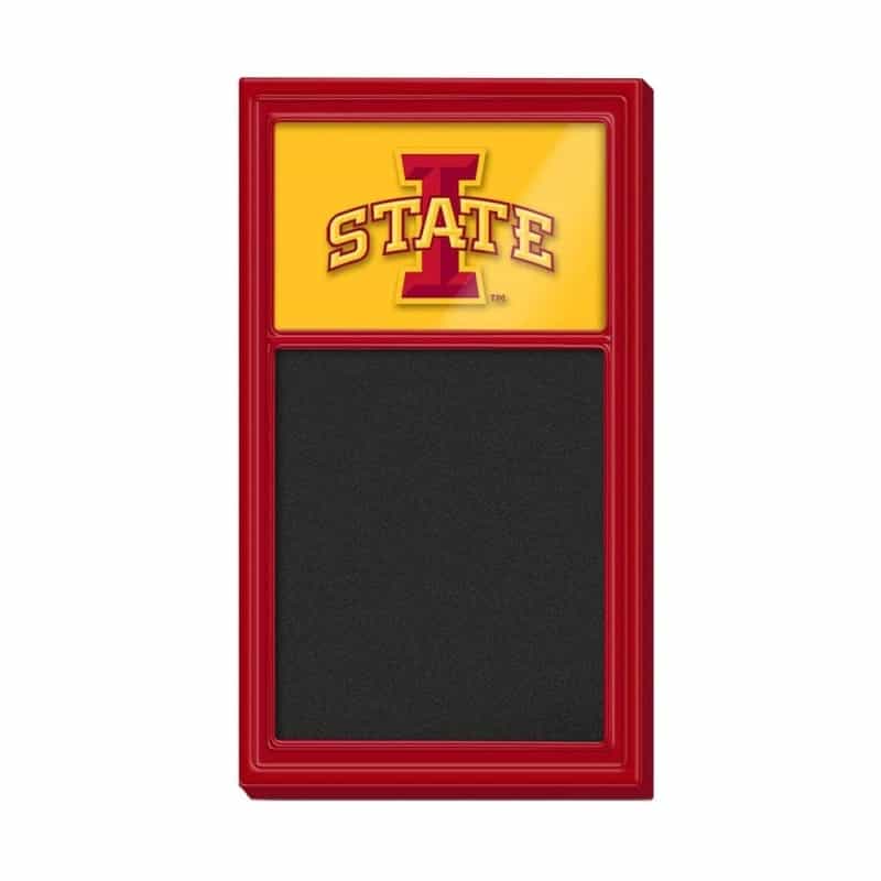 Isu Iowa State Cyclones Team Board Chalkboard-Primary Logo-Red Frame
