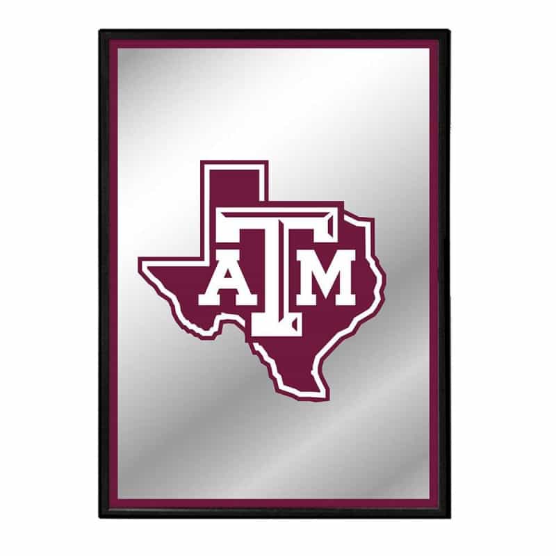 Texas A&M Aggies: Texas - Framed Mirrored Wall Sign