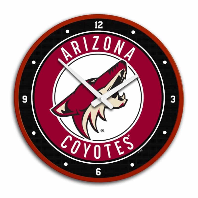 Arizona Coyotes: Modern Disc Wall Clock
