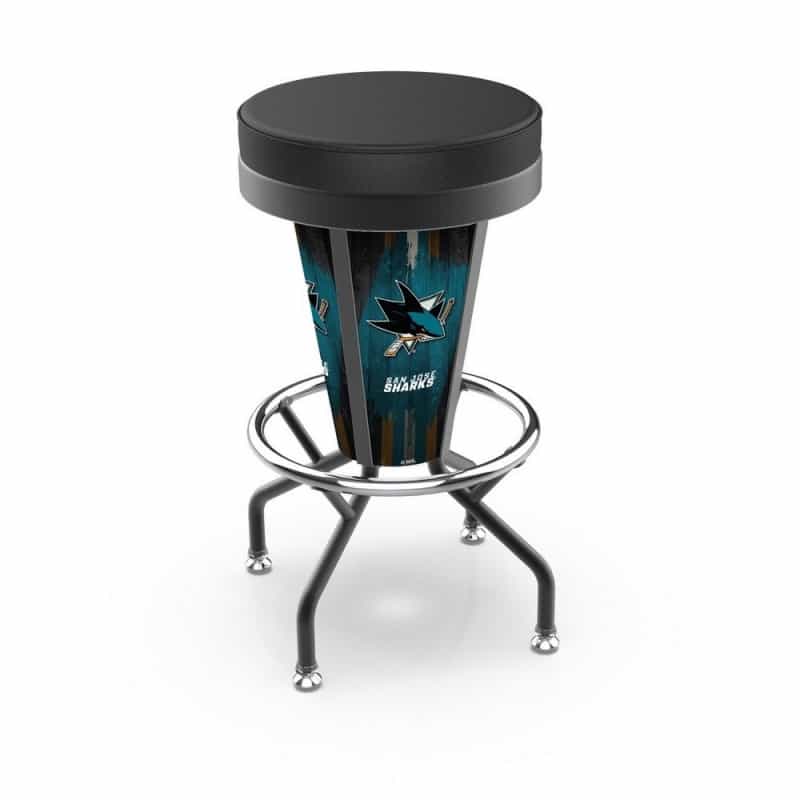 Lighted San Jose Sharks Swivel Bar Stool By Holland Bar Stool Co