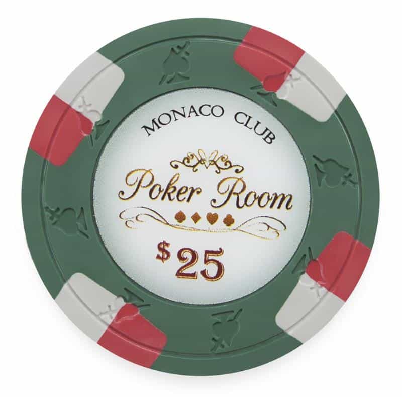 Monaco Club Series 13.5 Gram Poker Chips - $25