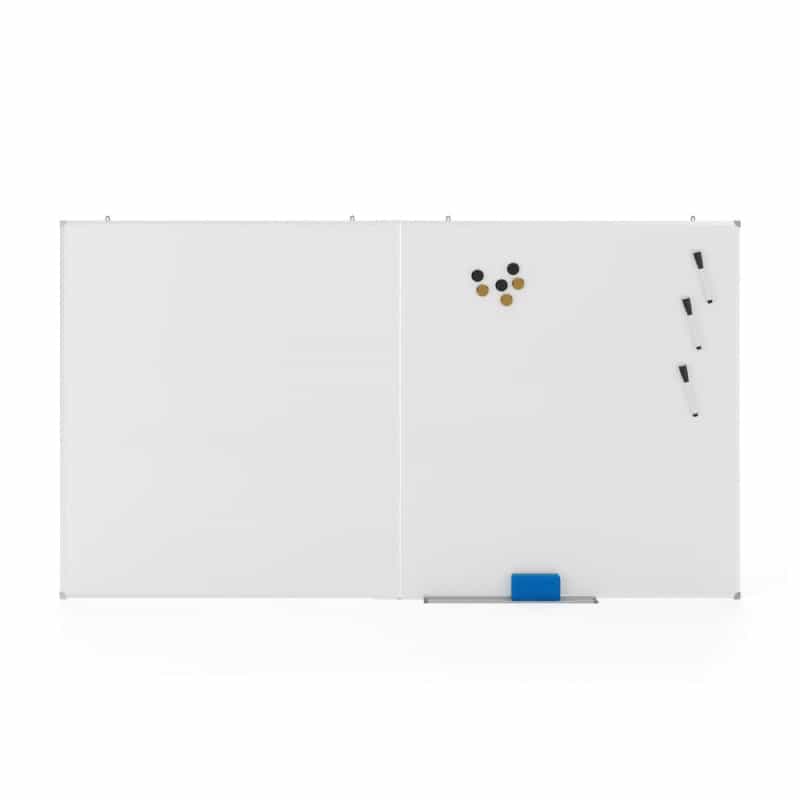 Hercules Commercial 72" X 40" Whiteboard, Aluminum Magnetic Dry Erase Board With Wall Mount, Marker Tray, Eraser, 3 Markers, 6 Magnets