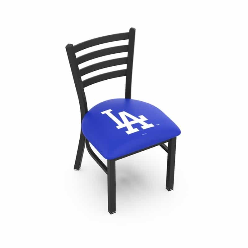 L00418 Los Angeles Dodgers 18" Chair With Black Wrinkle Finish