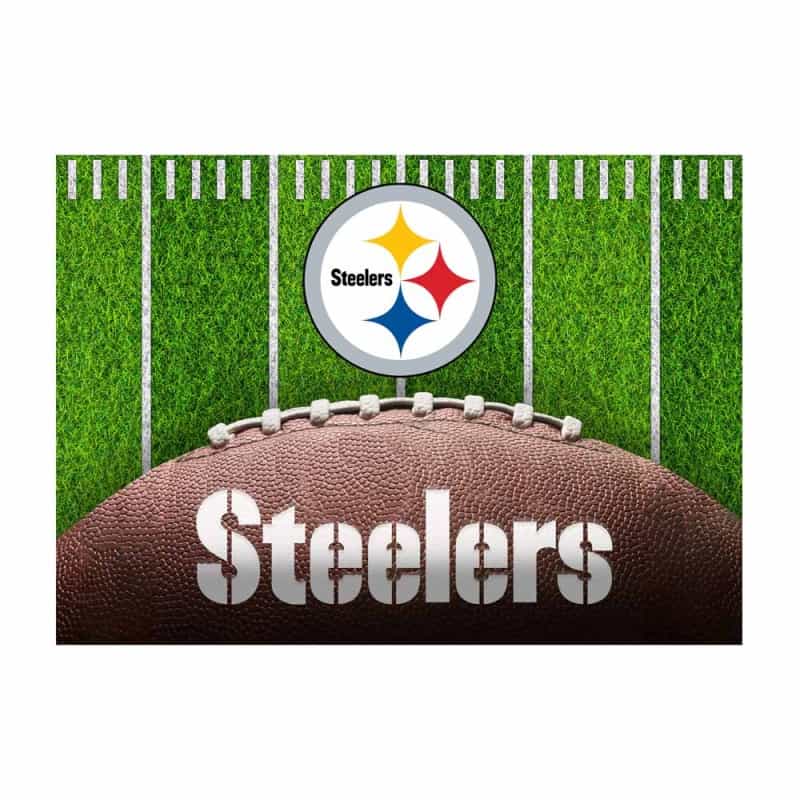 Pittsburgh Steelers 5X7 Football Field Washable Area Rug