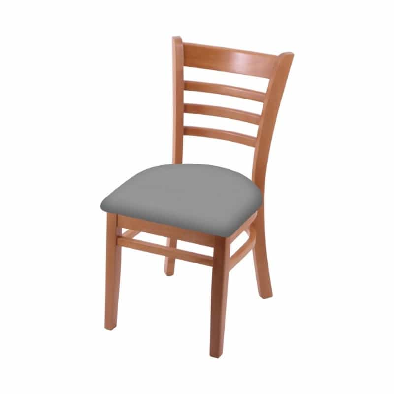 3140 18" Chair With Medium Finish And Canter Folkstone Grey Seat