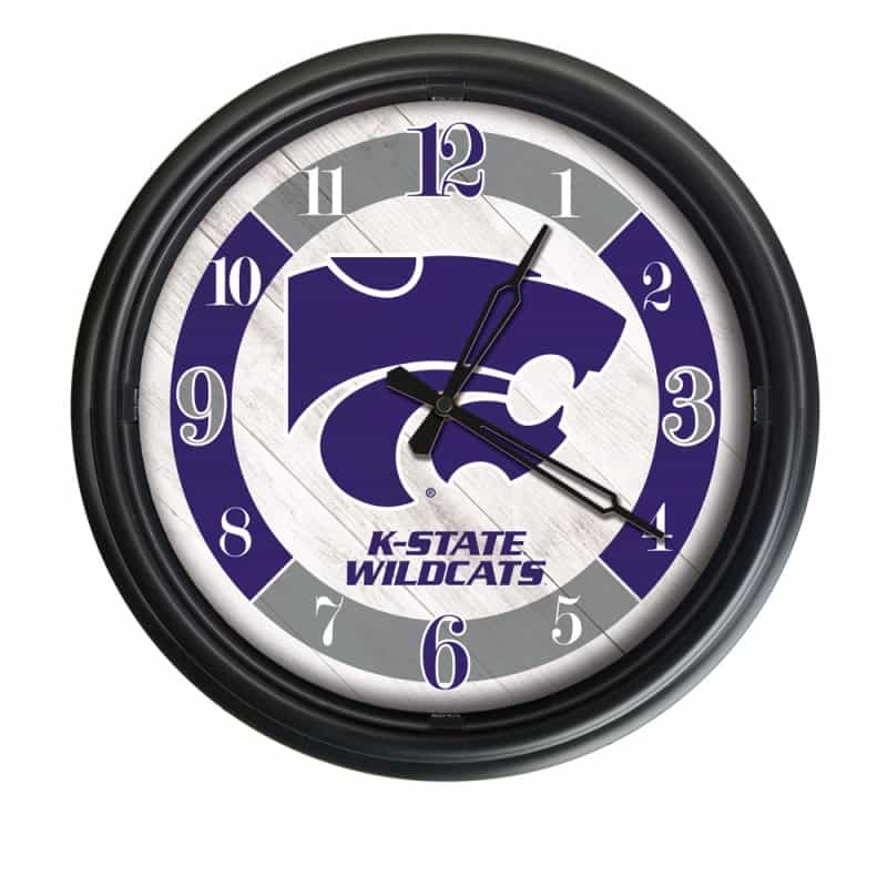 Kansas State University Indoor/Outdoor Led Wall Clock By Holland Bar Stool Co