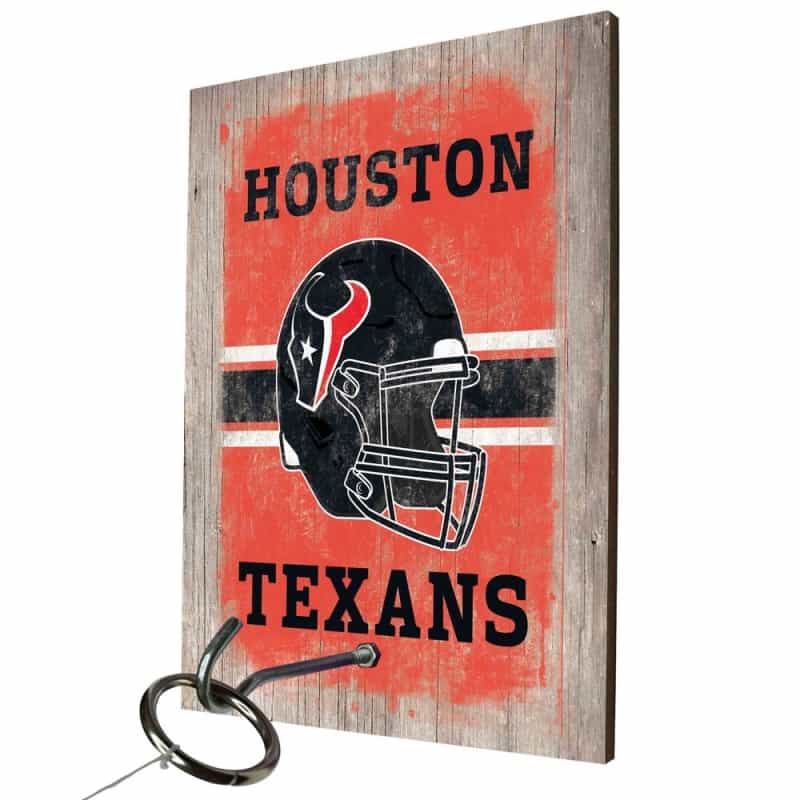 Houston Texans Hook And Ring Toss Game - 11In X 8In X .25 In