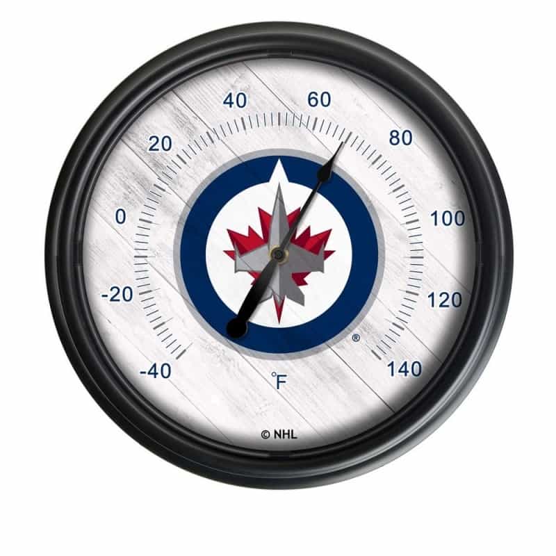 Winnipeg Jets Indoor/Outdoor Led Thermometer By Holland Bar Stool Company