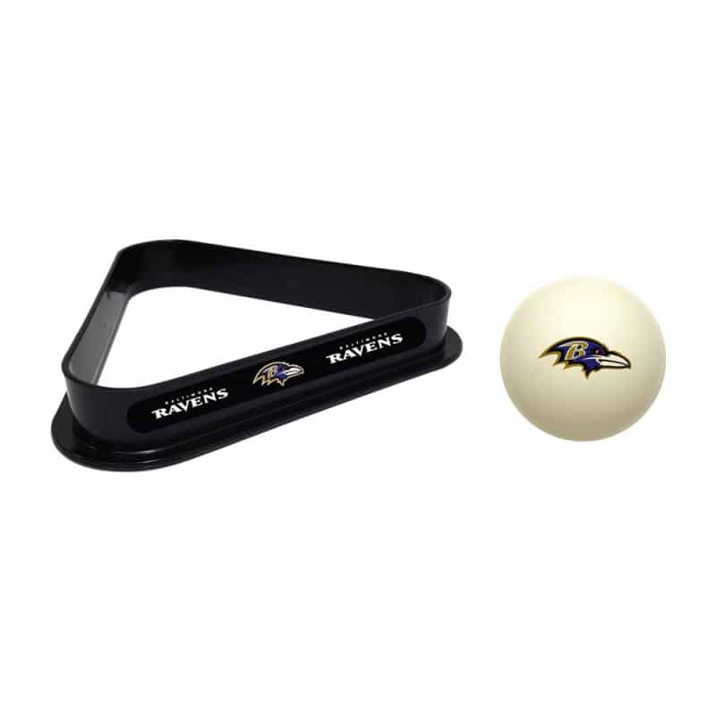 Baltimore Ravens Cue Ball & Ball Rack