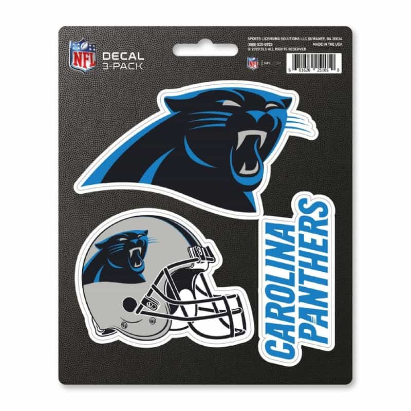 Carolina Panthers 3 Piece Decal Sticker Set