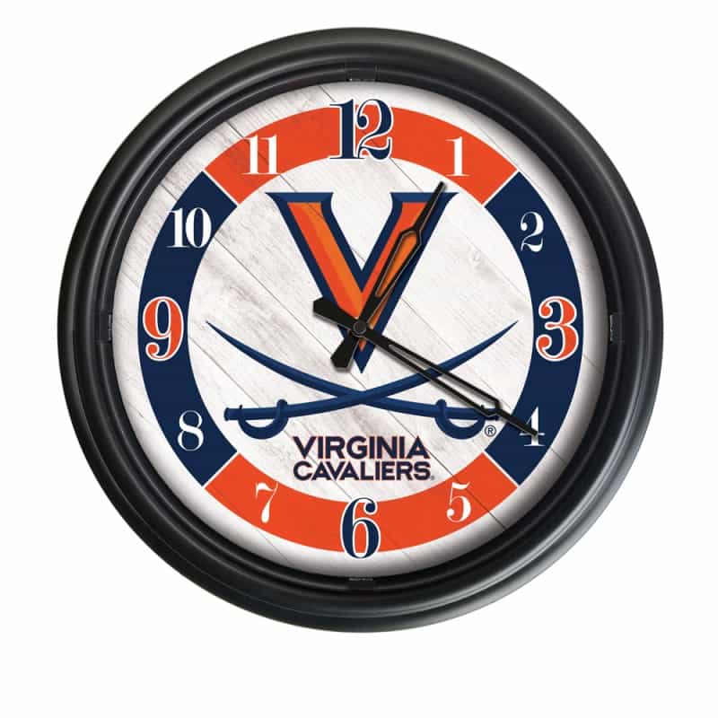 University Of Virginia Indoor/Outdoor Led Wall Clock By Holland Bar Stool Co