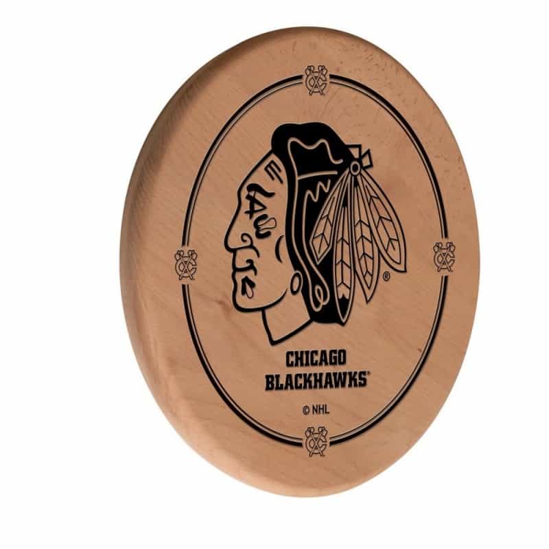 Chicago Blackhawks Laser Engraved Wood Sign By The Holland Bar Stool Co