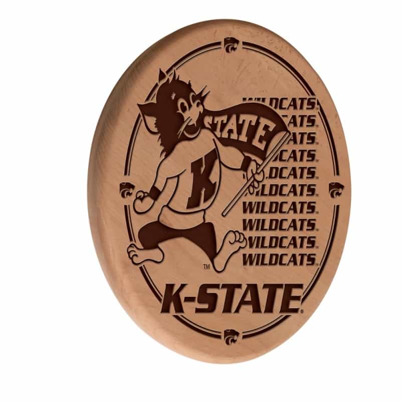 Kansas State Laser Engraved Wood Sign By The Holland Bar Stool Co
