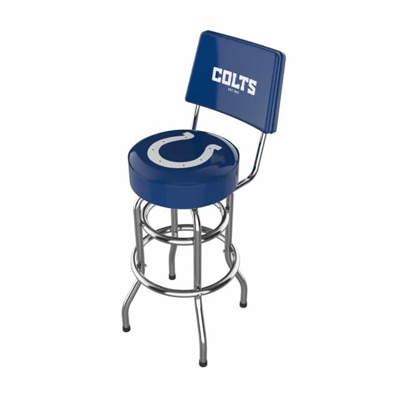 Indianapolis Colts Chrome Barstool W/Back