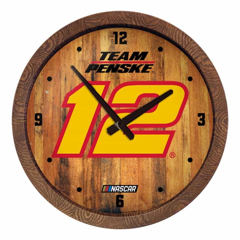 Ryan Blaney: "Faux" Barrel Top Wall Clock