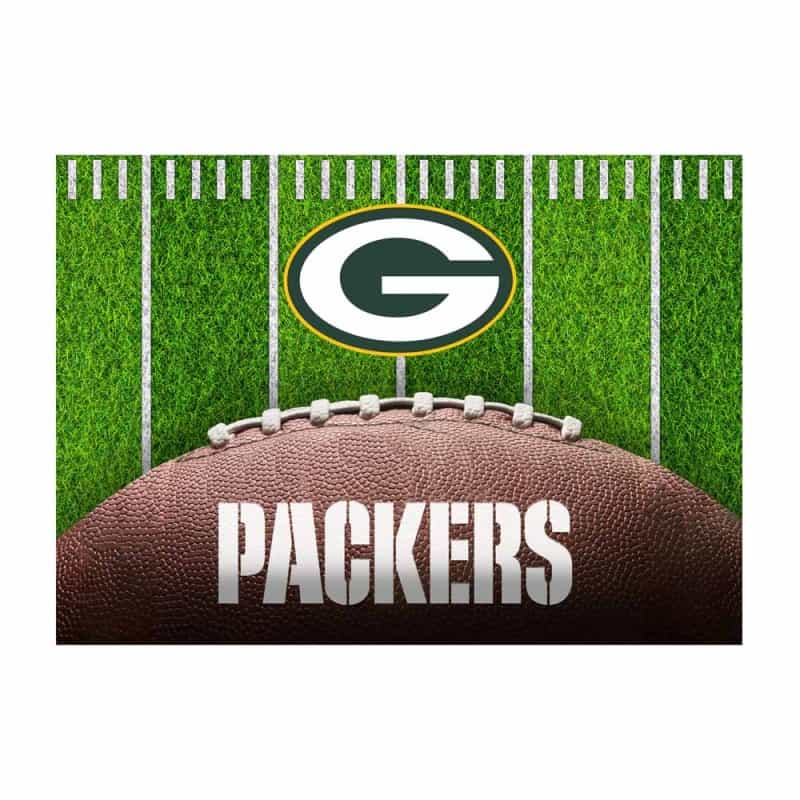 Green Bay Packers 5X7 Football Field Washable Area Rug