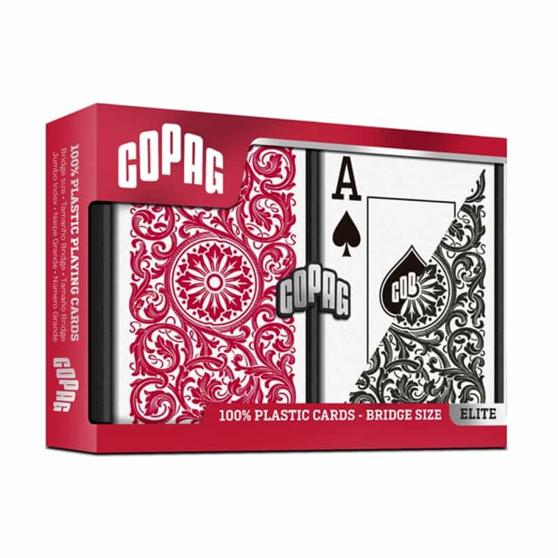 Copag Bridge Size 1546 Design Jumbo Index - Black & Red