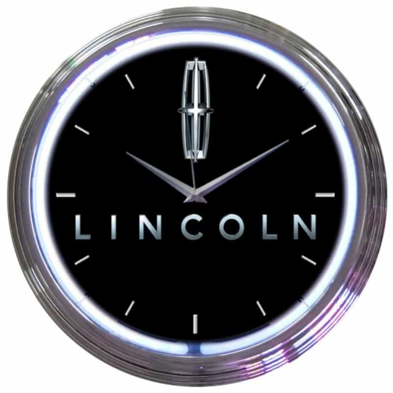 Lincoln Neon Clock 15" X 15" X 3"