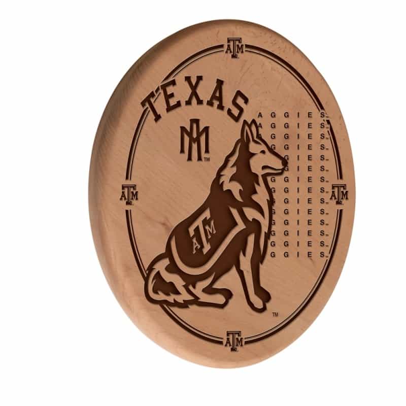 Texas A&M Laser Engraved Wood Sign By The Holland Bar Stool Co