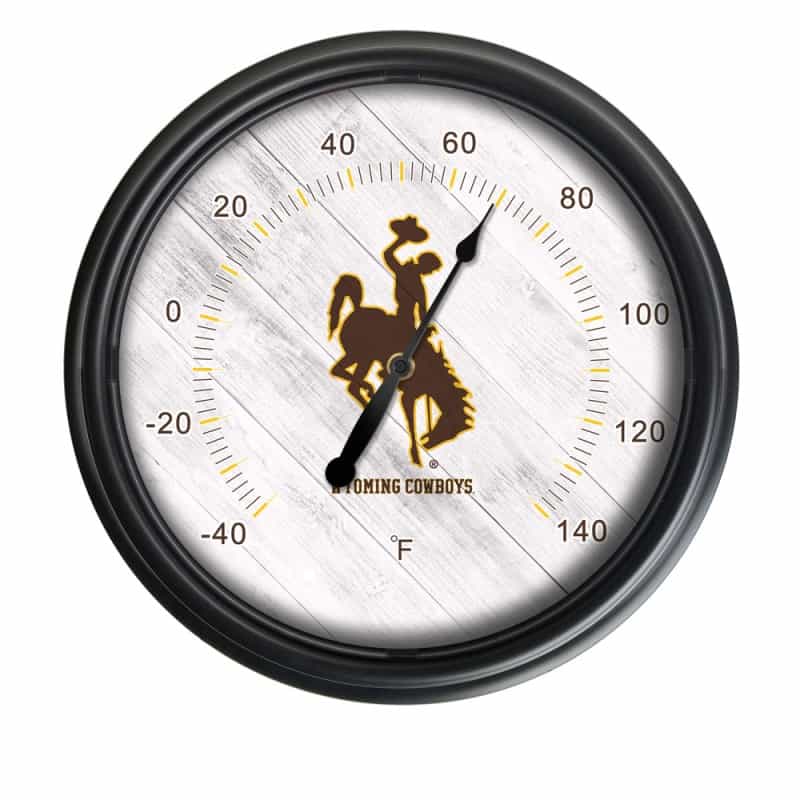 University Of Wyoming Indoor/Outdoor Led Thermometer By Holland Bar Stool Company