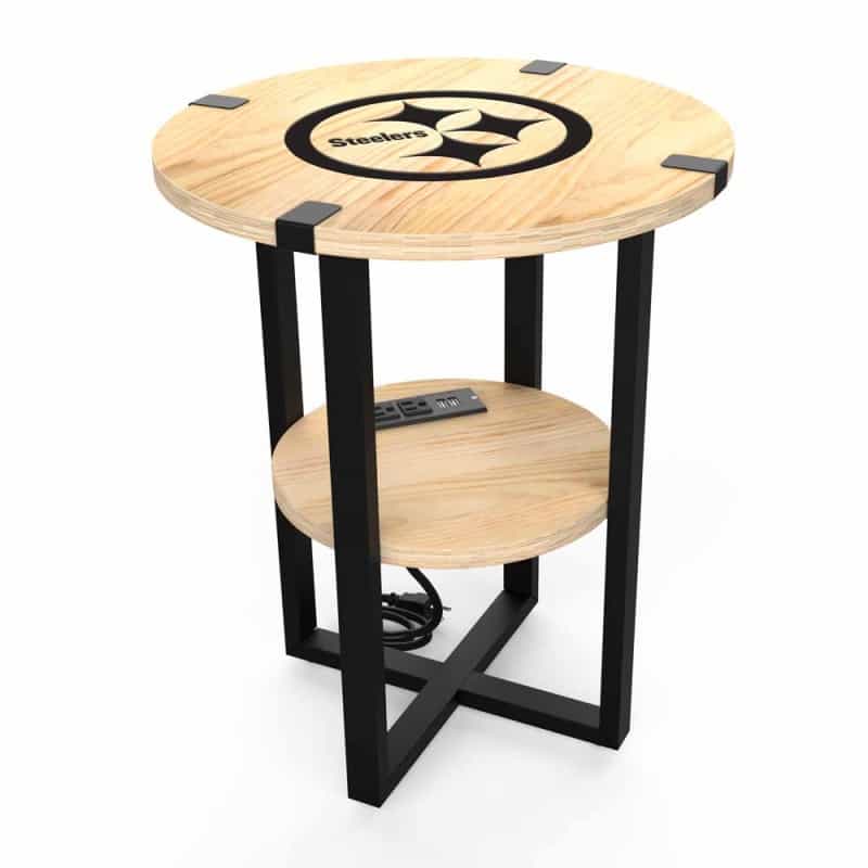 Pittsburgh Steelers Side Table With Charger